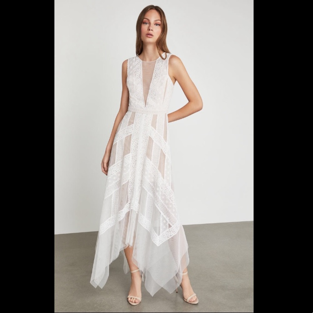 BCBG White Andi Lace Dress